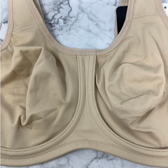 Wacoal Womens 42DD Sand Simone Sport Underwire Bra Full Coverage Workout K3-1 - Picture 4 of 11